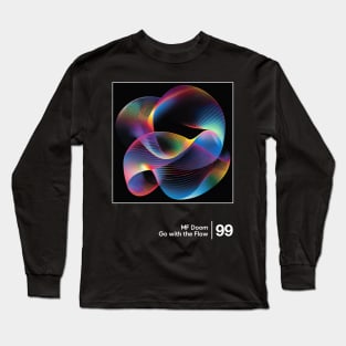 Go With the Flow - Minimalist Style Graphic Design Long Sleeve T-Shirt